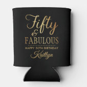 Elegant Fifty and Fabulous! 50th Birthday Party 缶クーラー (裏面)