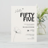 Elegant Fifty Five Bold Typography 55th Birthday 招待状 (スタンド正面)