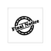 Elegant Final Notice Circle logo Compact Jet Black ラバースタンプ (インプリント)