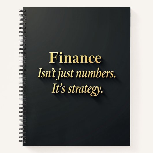 Elegant Finance Strategy Quote Professional Gold  ノートブック (正面)