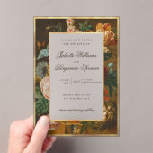 Elegant Fine Art Floral Still Life Wedding アクリル招待状 (インサイチュ (ポータブル))