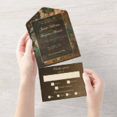 Elegant Fine Art Floral Still Life Wedding オールインワン招待状 (貼ってはがせる)