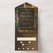 Elegant Fine Art Floral Still Life Wedding オールインワン招待状 (内側)