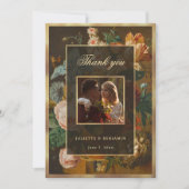 Elegant Fine Art Floral Still Life Wedding サンキューカード (正面)