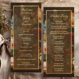 Elegant Fine Art Floral Still Life Wedding プログラム