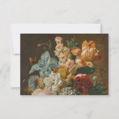 Elegant Fine Art Floral Still Life Wedding 出欠カード (裏面)
