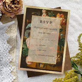 Elegant Fine Art Floral Still Life Wedding 出欠カード