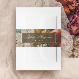Elegant Fine Art Floral Still Life Wedding 招待状ベリーバンド