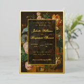 Elegant Fine Art Floral Still Life Wedding 箔招待状 (立ち正面)