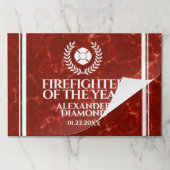 Elegant Firefighter of the Year Red Marble ペーパーパッド (折り畳み)