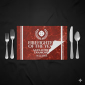 Elegant Firefighter of the Year Red Marble ペーパーパッド