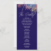  Elegant Fireworks 4th of July Wedding Program (裏面)
