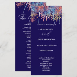  Elegant Fireworks 4th of July Wedding Program