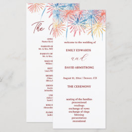 Elegant Fireworks 4th of July Wedding Program