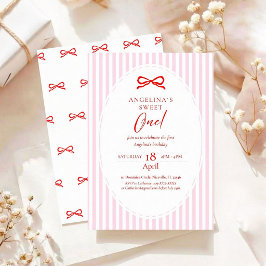 Elegant First Birthday Invitation. 招待状