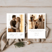 Elegant First Christmas 4 Photo Merrily Ever After シーズンカード