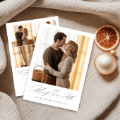 Elegant First Christmas 4 Photo Merrily Ever After シーズンカード