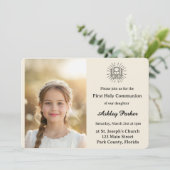 Elegant First Holy Communion Photo Invitation 招待状 (スタンド正面)