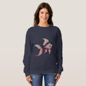 Elegant Fish Design – Women’s Sweatshirt スウェットシャツ (正面フル)