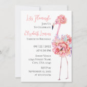 Elegant Flamingo Invitation 案内状 (正面)