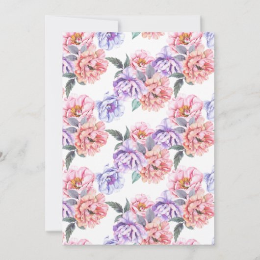 Elegant Flamingo Invitation 案内状 (裏面)