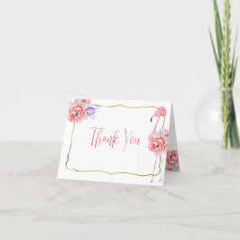 Elegant Flamingo Note Card サンキューカード