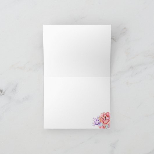 Elegant Flamingo Note Card サンキューカード (内部)