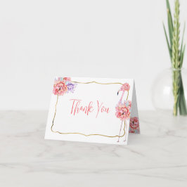 Elegant Flamingo Note Card サンキューカード