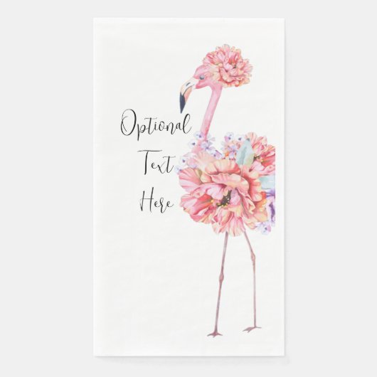 Elegant Flamingo Party Napkin (正面)