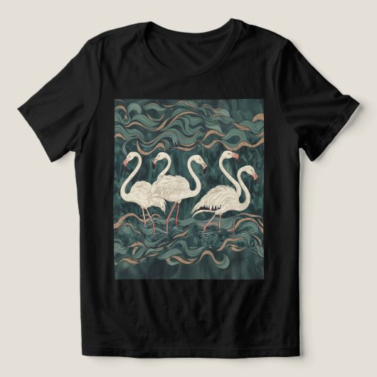 Elegant Flamingo T-shirt トライブレンドＴシャツ (デザイン正面)