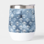 Elegant Fleur-de-Lis - Vintage Blue French (左面)