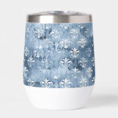 Elegant Fleur-de-Lis - Vintage Blue French (正面)