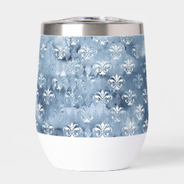 Elegant Fleur-de-Lis - Vintage Blue French 