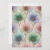 Elegant Flora Design Wedding Invitation 招待状 (裏面)