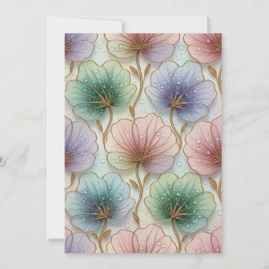 Elegant Flora Design Wedding Invitation 招待状 (裏面)