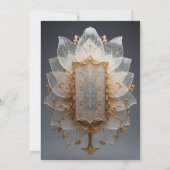 Elegant Flora Design Wedding Invitation -  招待状 (裏面)