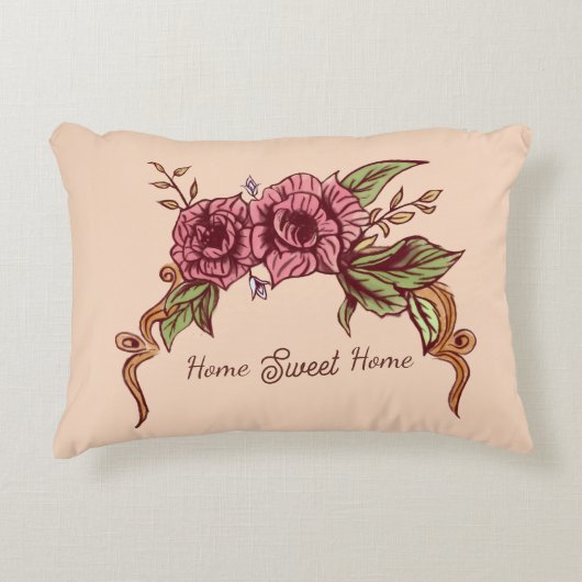 Elegant Floral アクセントクッション (正面)