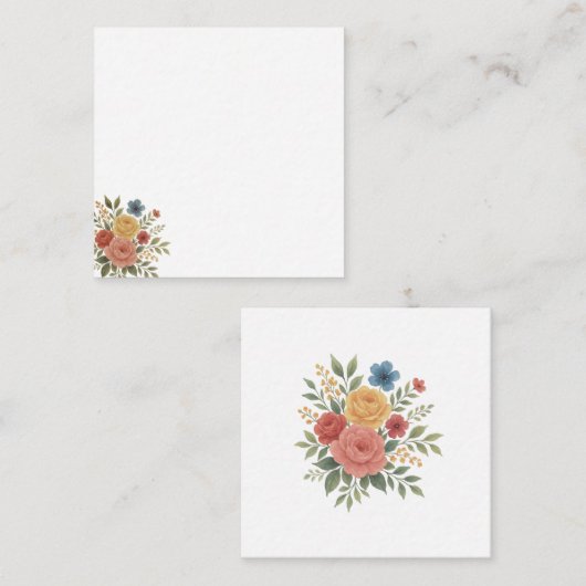 Elegant Floral  ノートカード (正面/裏面)