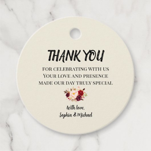 Elegant Floral フェイバータグ (正面)