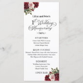 Elegant Floral 1st Wedding Anniversary メニュー (正面)