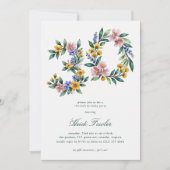 Elegant Floral 30' Botanical 30th Birthday 招待状 (正面)