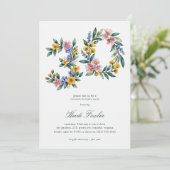 Elegant Floral 30' Botanical 30th Birthday 招待状 (スタンド正面)