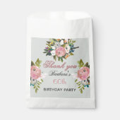 Elegant Floral 60th Birthday フェイバーバッグ (正面)