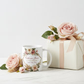 Elegant Floral 60th Birthday Custom Name & Date コーヒーマグカップ