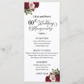 Elegant Floral 60th Wedding Anniversary メニュー (正面)