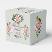 Elegant Floral 90th Birthday  フェイバーボックス (裏面サイド)