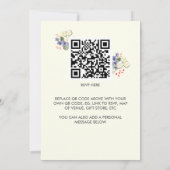 Elegant Floral ANY AGE Photo Birthday Invitation 招待状 (裏面)