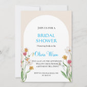 Elegant Floral Arch Bridal Shower Invitation 招待状 (正面)