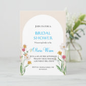 Elegant Floral Arch Bridal Shower Invitation 招待状 (スタンド正面)