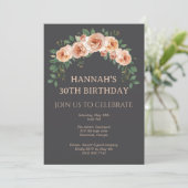 Elegant Floral Arch Frame Birthday Invitation 招待状 (スタンド正面)
